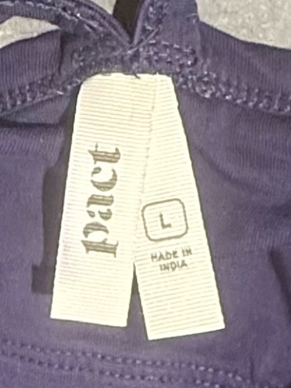 Pact Organic Fit & Flare Midi Dress Blue Women's Large - Picture 6 of 8